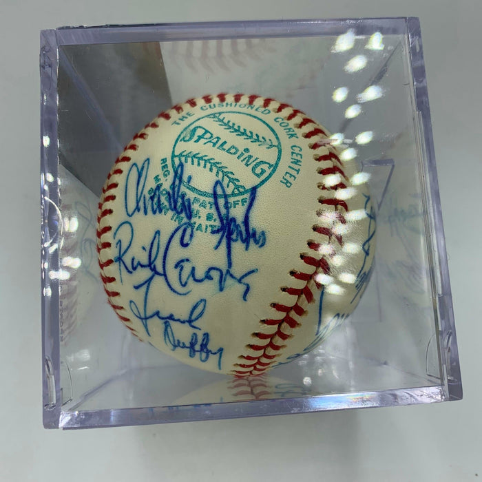 Nice 1976 Cleveland Indians Team Signed Official American League Baseball CAS
