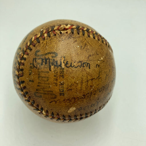 Christy Mathewson & Ty Cobb 1918 Team Signed National League Baseball JSA COA