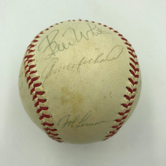 1976 Yankees AL Champs Team Signed Baseball Elston Howard & George Steinbrenner