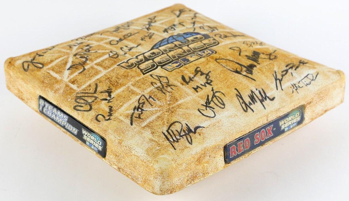 Historic 2004 Boston Red Sox Champs Team Signed Game Used World Series Base PSA