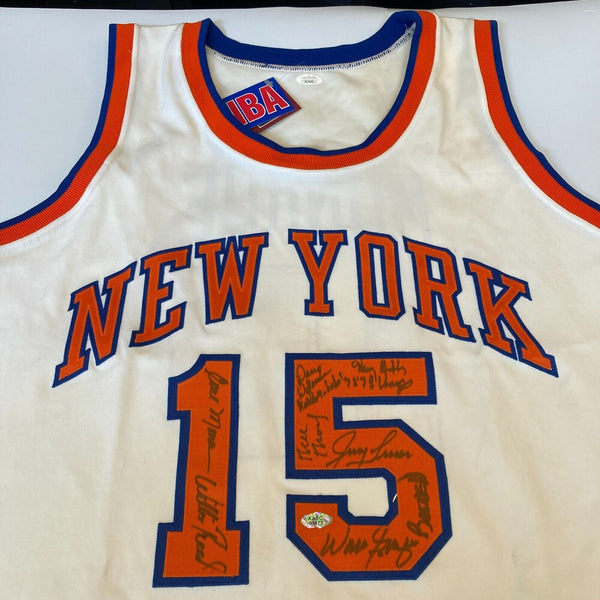 1972-1973 New York Knicks NBA Champs Team Signed Authentic Jersey JSA COA