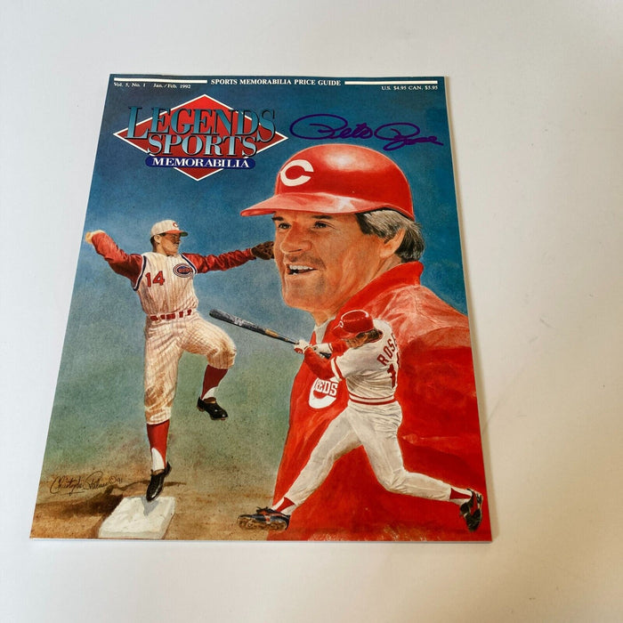 Pete Rose Signed Sports Legends Magazine JSA COA