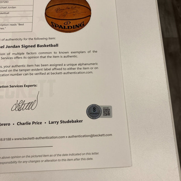 Michael Jordan Signed Official NBA Game Used Basketball PSA DNA & Beckett COA