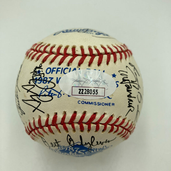 1987 Minnesota Twins World Series Champs Team Signed W.S. Baseball JSA COA