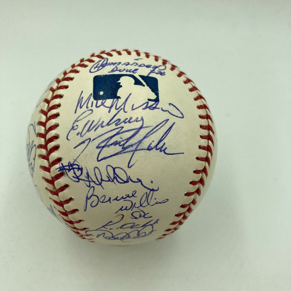 2002 New York Yankees Derek Jeter Mariano Rivera Team Signed Baseball PSA/DNA