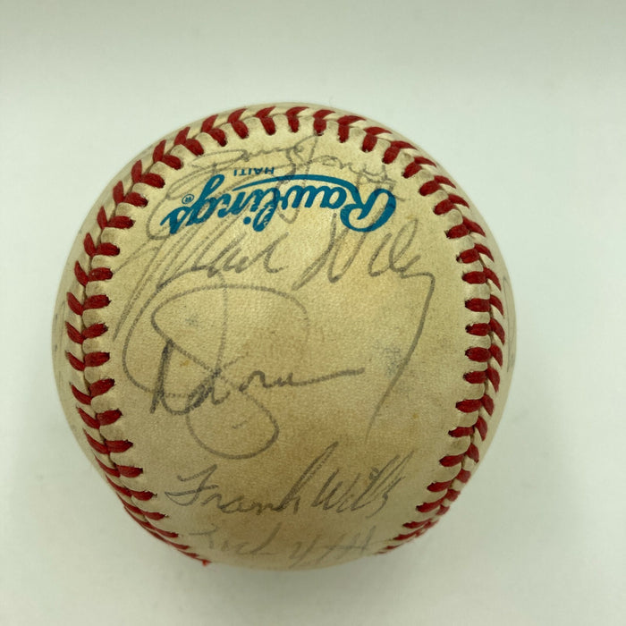 1987 Cleveland Indians Team Signed American League Baseball With JSA COA