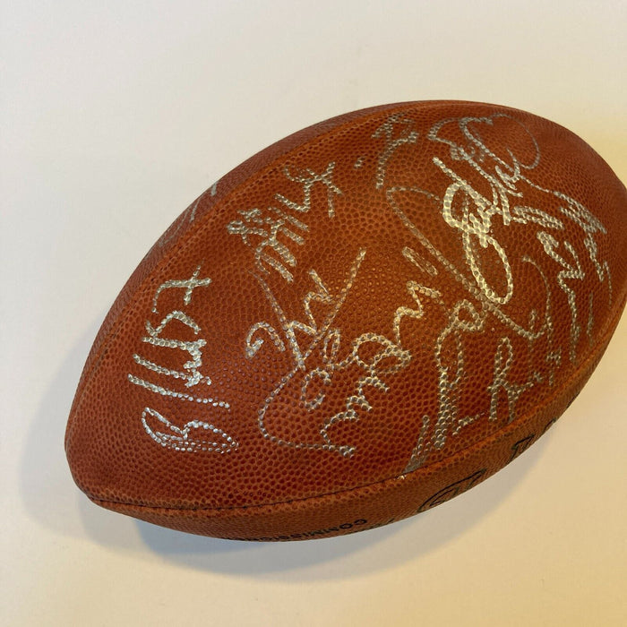 1986 New York Giants Super Bowl Champs Team Signed Wilson NFL Football Steiner