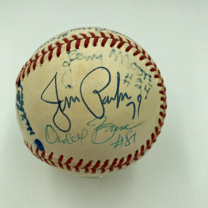 Johnny Unitas Baltimore Colts Hall Of Fame Legends Multi Signed Baseball JSA COA