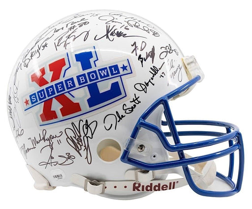 Beautiful Super Bowl MVP's Signed Helmet 42 Sigs With Tom Brady Fanatics COA