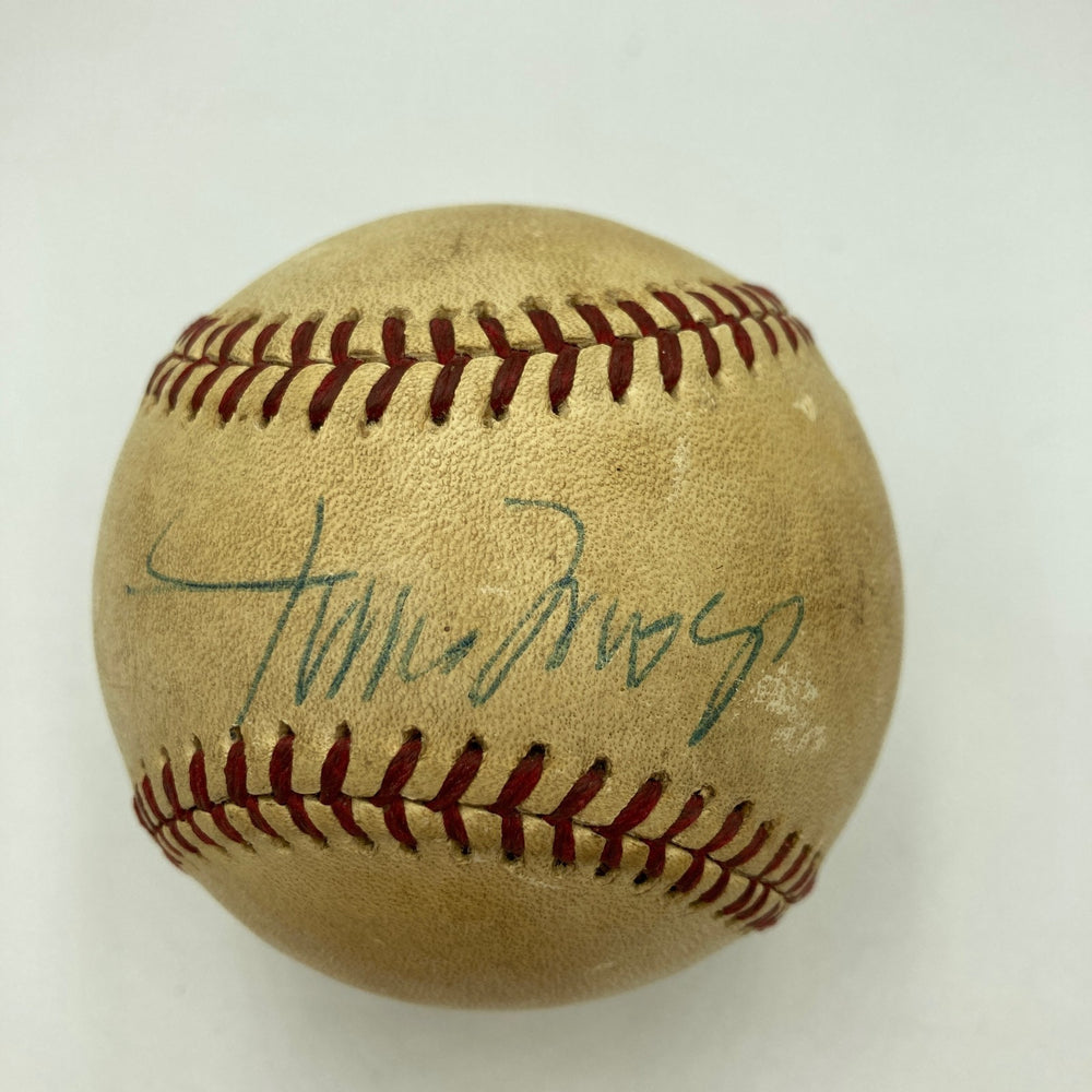 Willie Mays Signed 1970's Vintage National League Feeney Baseball JSA COA