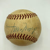 Willie Mays Signed 1970's Vintage National League Feeney Baseball JSA COA