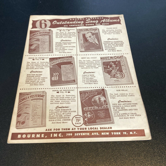 Eddie Fisher Signed Autographed Vintage 1950's Program