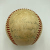 Joe Dimaggio Frank Baker Bob Shawkey Earle Combs Red Rolfe Signed Baseball PSA