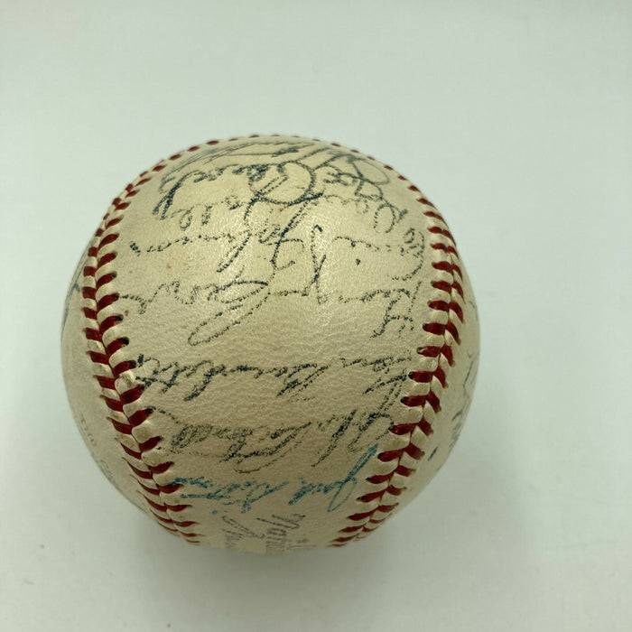 Nice 1953 Milwaukee Braves Team Signed National League Baseball JSA COA
