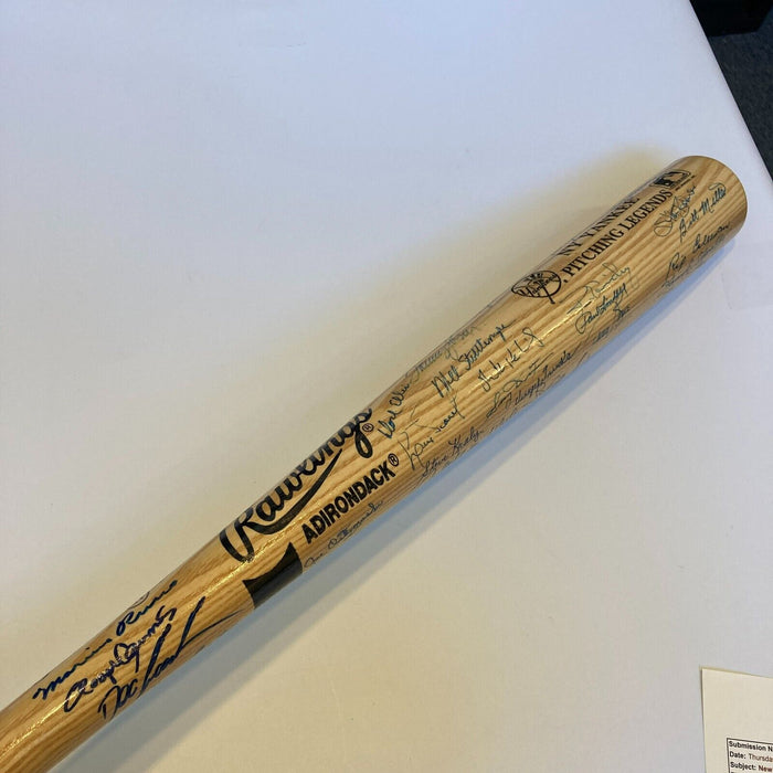 New York Yankees Pitching Legends Multi Signed Bat 30+ Sigs Mariano Rivera JSA