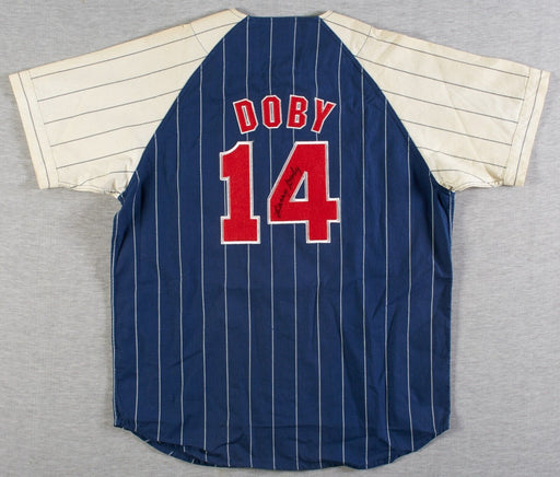 Larry Doby Signed Authentic Cleveland Indians Jersey Beckett Hologram