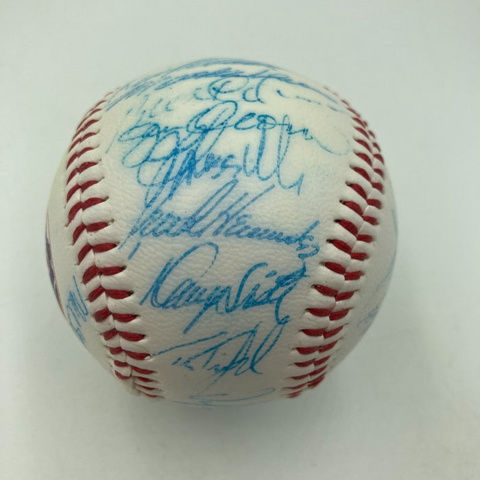 Vintage 1986 New York Mets World Series Champs Team Signed Baseball JSA COA