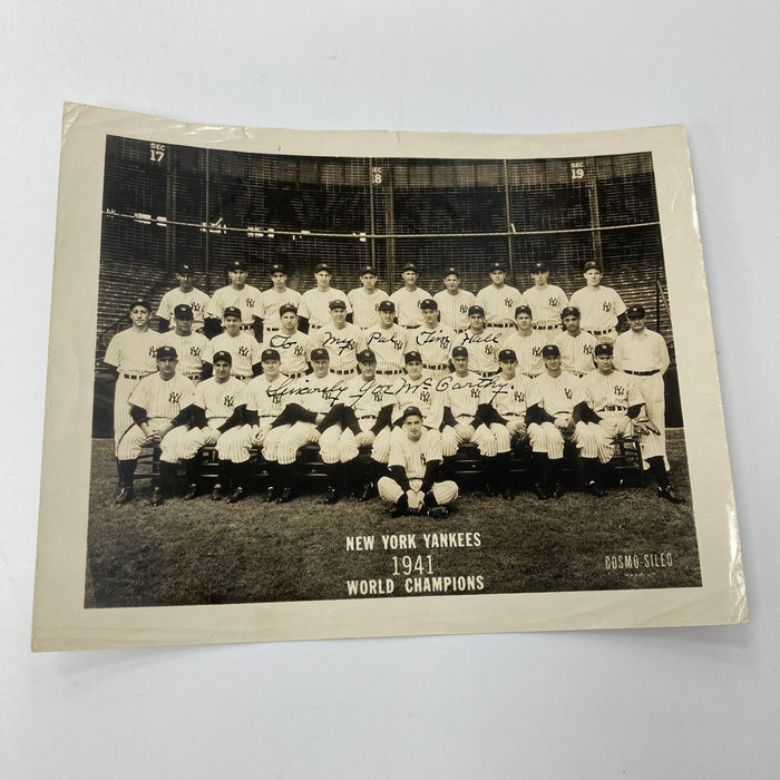 Joe Mccarthy Signed Original 1941 New York Yankees Team Photo With PSA DNA