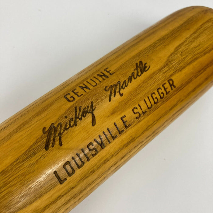 Roger Maris Rookie Era Signed 1958 Mickey Mantle Game Issued Baseball Bat PSA