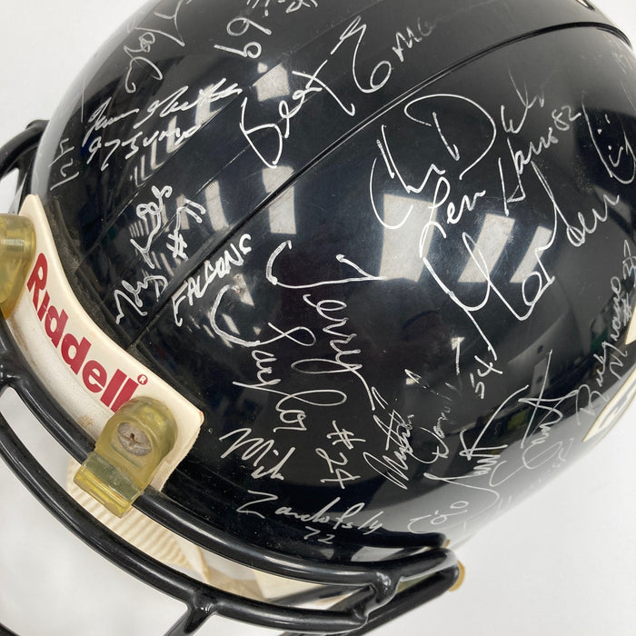 1995 Atlanta Falcons Team Signed Eric Metcalf Game Used Helmet JSA COA