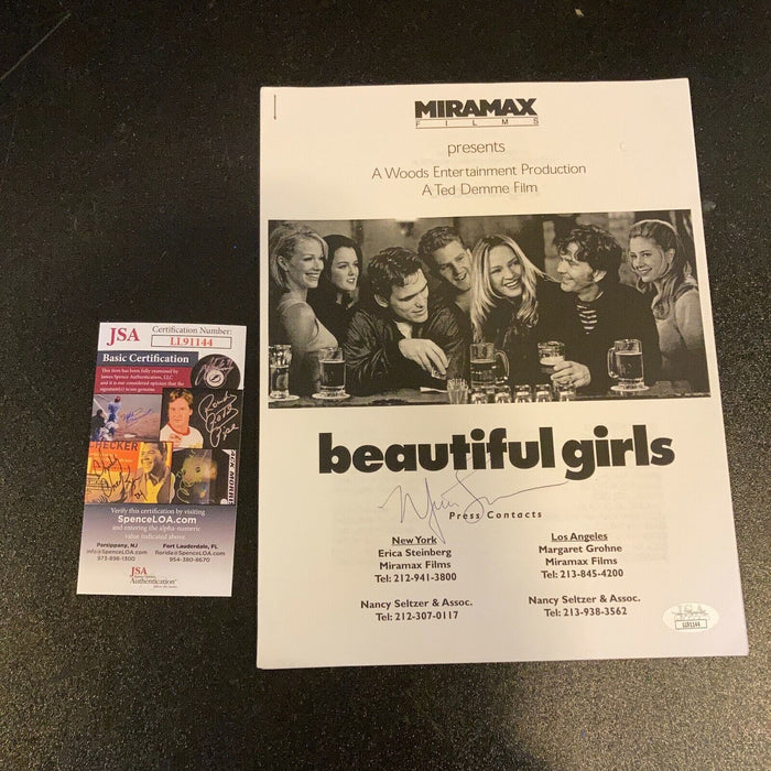 Mira Sorvino Signed Autographed Beautiful Girls Original Movie Script JSA COA