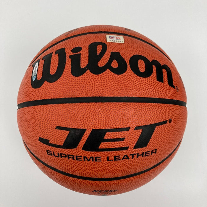 Michael Jordan Bill Russell Magic Johnson Larry Bird Signed Basketball UDA & PSA