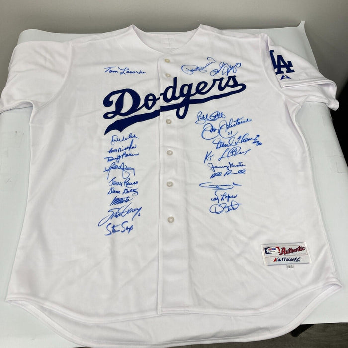 1981 Los Angeles Dodgers World Series Champs Team Signed Jersey PSA DNA COA