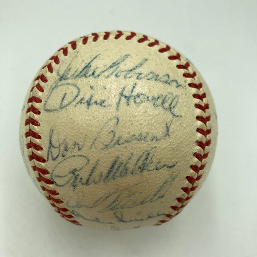 1955 Brooklyn Dodgers W.S. Champs Team Signed Baseball Jackie Robinson JSA COA