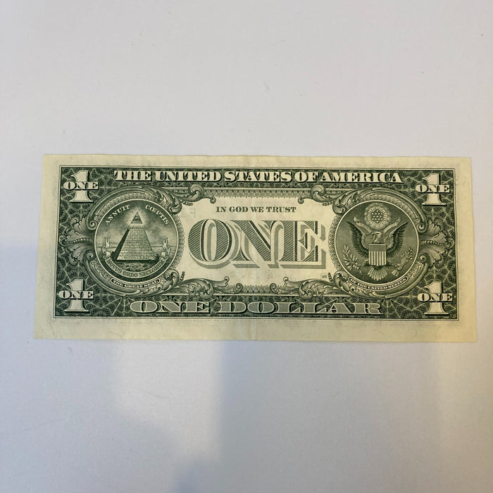 LeBron James Pre Rookie 2001 Signed $1 Dollar Bill JSA COA Auto