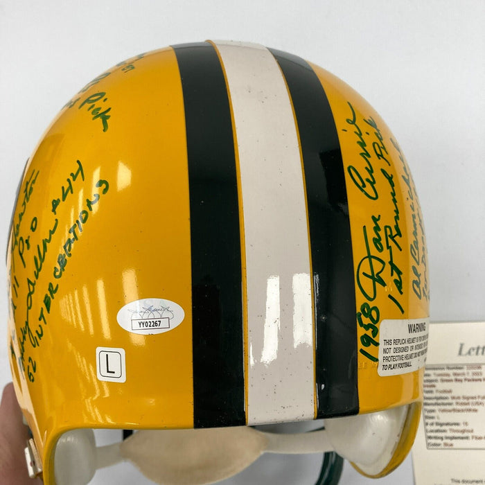 Green Bay Packers Legends Signed Full Size Helmet 15 Sigs JSA COA