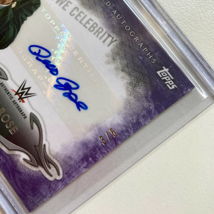 2015 Topps WWE Wrestling Pete Rose #3/5 Auto Signed Baseball Card