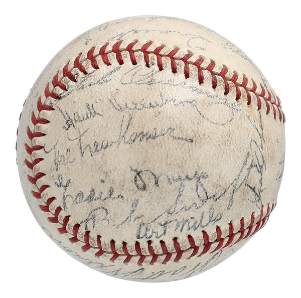 1945 Detroit Tigers World Series Champs Team Signed Baseball Beckett COA