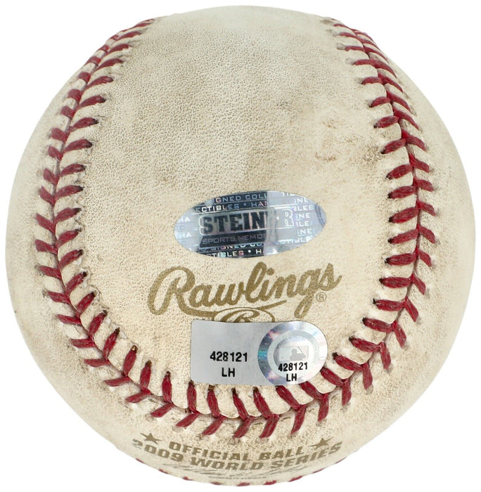 Mariano Rivera "Final Save" Signed 2009 World Series Game Used Baseball Steiner