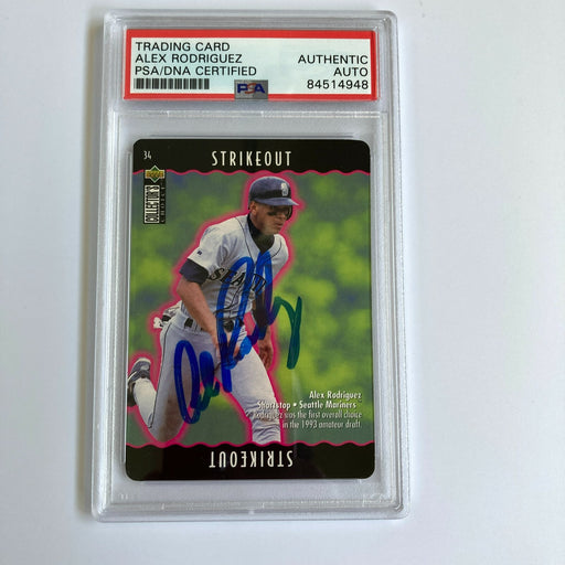 Alex Rodriguez Signed Autographed 1995 Upper Deck Baseball Card PSA DNA