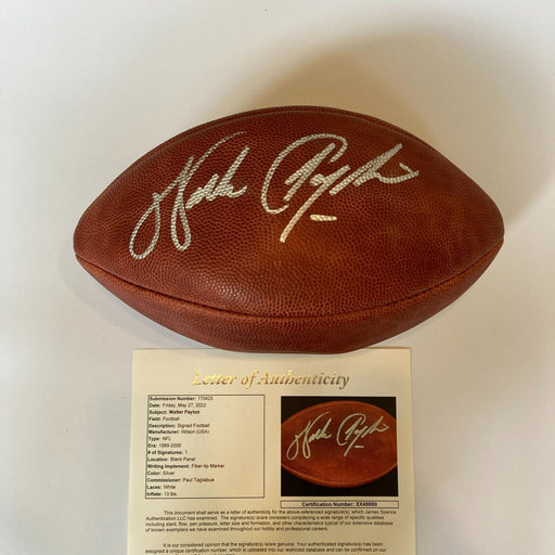 Beautiful Walter Payton Signed Wilson NFL Game Football With JSA COA