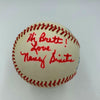 Nancy Sinatra & Freddy Boom Boom Cannon Signed American League Baseball JSA COA