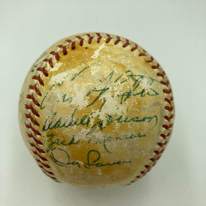 1958 New York Yankees World Series Champs Team Signed Baseball JSA COA