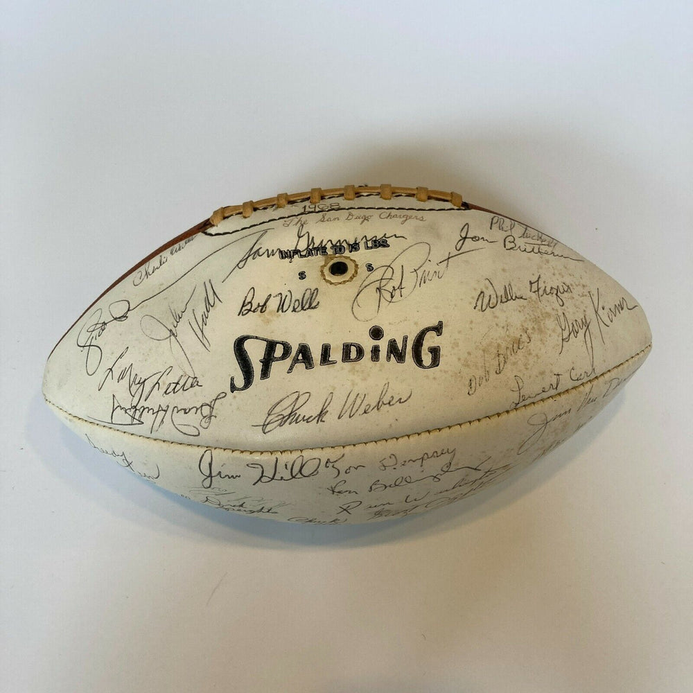 1968 San Diego Chargers Team Signed Vintage Spalding Football