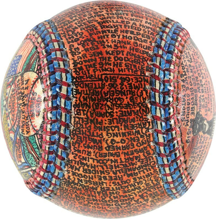 Don Larsen Perfect Game Hand Painted George Sosnak Folk Art Baseball 1/1 Signed