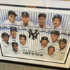 Joe Dimaggio New York Yankees Team Of The Century Signed 23x29 Litho Photo JSA