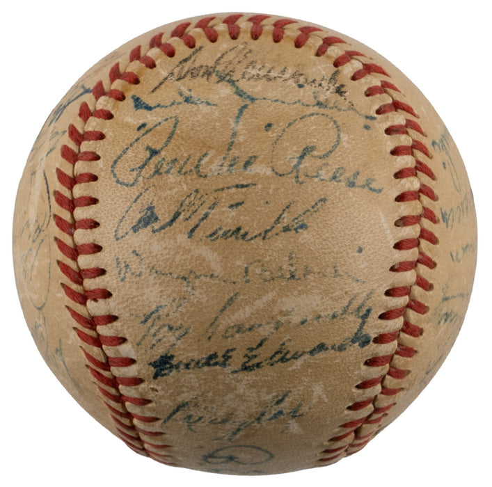 Jackie Robinson 1950 Brooklyn Dodgers Team Signed Baseball PSA DNA COA