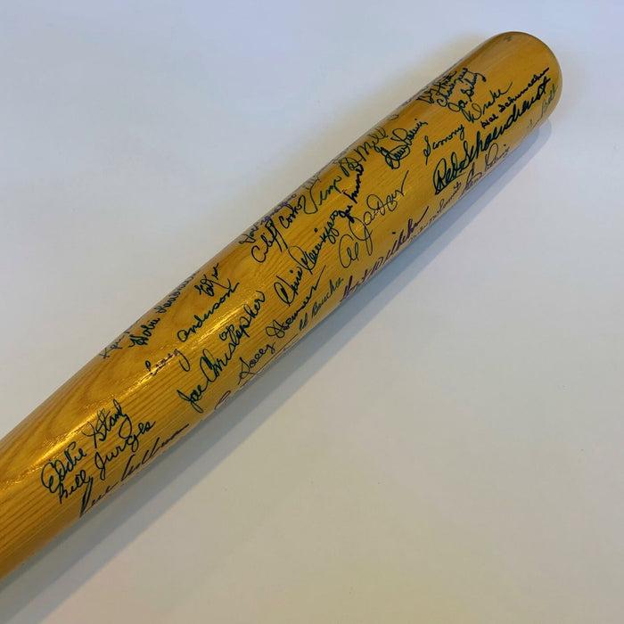 The Finest New York Giants & Mets Multi Signed Bat 50 Sigs W/ Willie Mays JSA