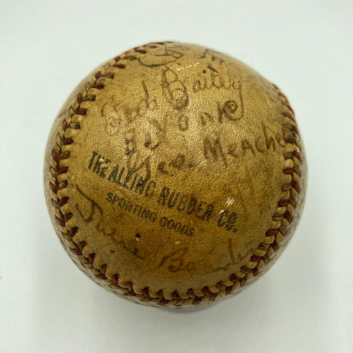 Jim Thorpe 1933 Ben Harjo's All-Indian Baseball Club Team Signed Baseball JSA
