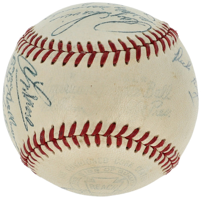 Satchel Paige 1953 St. Louis Browns Team Signed Baseball Beckett COA