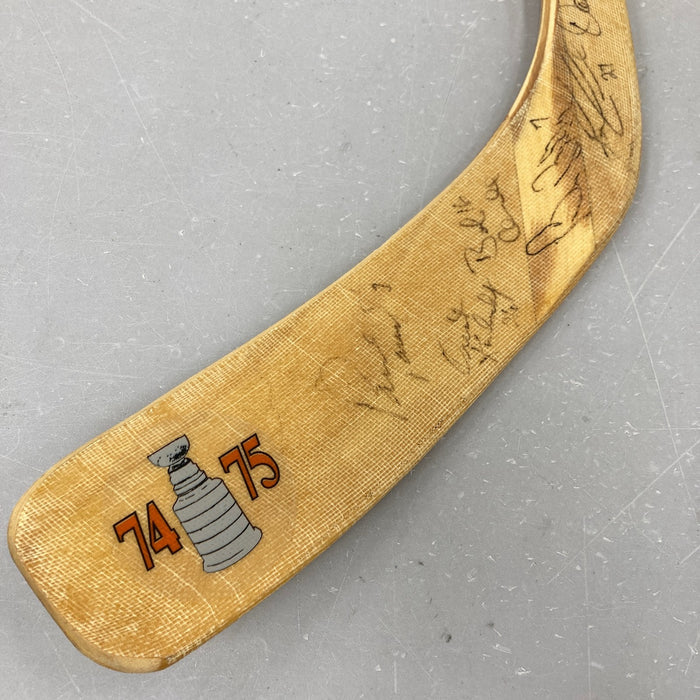 1974-1975 Philadelphia Flyers Stanley Cup Champs Team Signed Hockey Stick JSA CO
