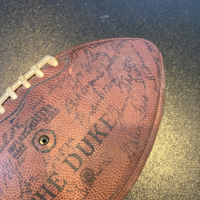 1960's Cleveland Browns Team Signed Game Used The Duke Football With Jim Brown