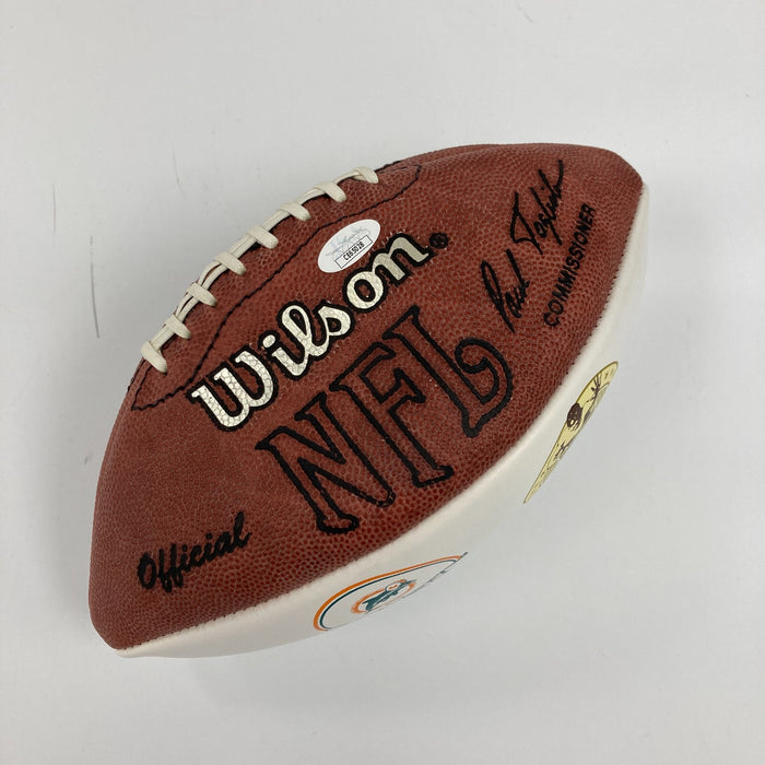 Miami Dolphins HOF Legends Signed Football Don Shula Larry Csonka JSA COA