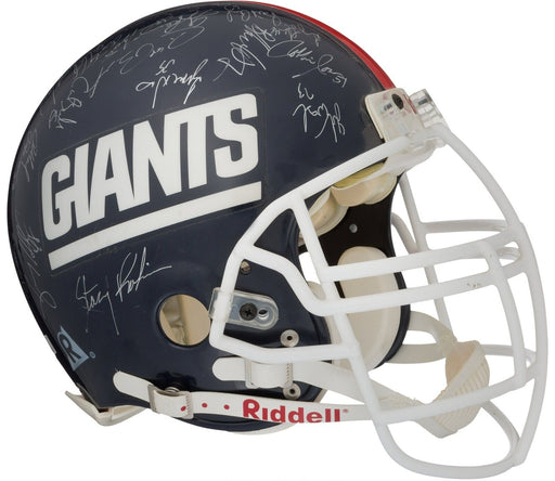 1986 New York Giants Super Bowl Champs Team Signed Full Size Helmet Beckett COA