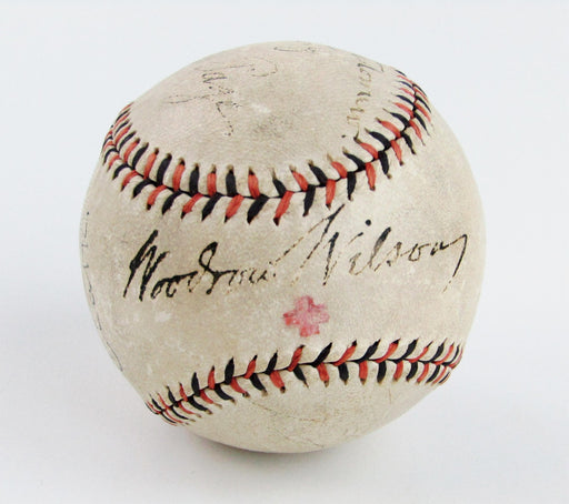President Woodrow Wilson Signed 1917 National League Baseball PSA DNA COA