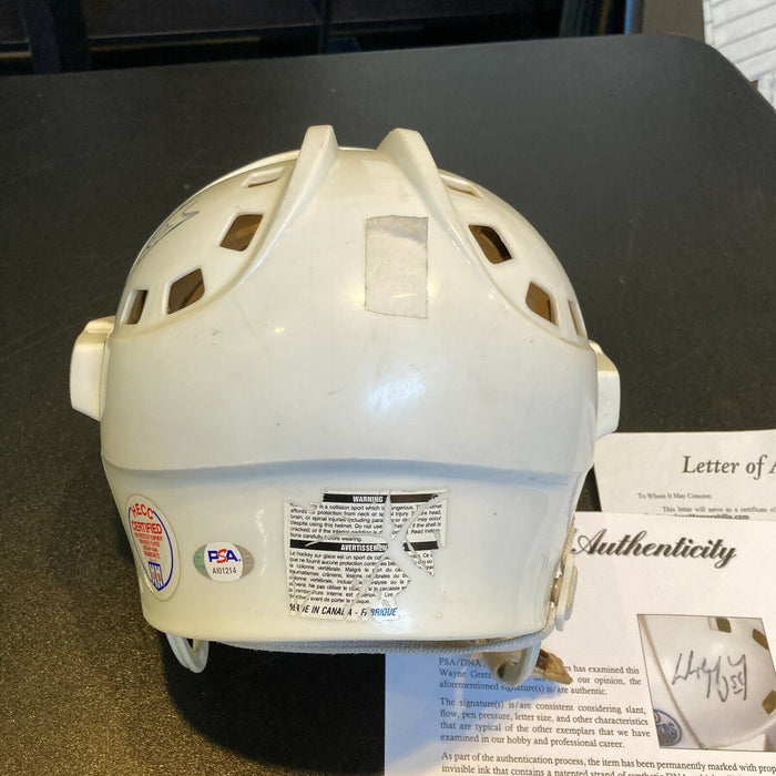 Wayne Gretzky Signed 1980's Game Used Edmonton Oilers NHL Hockey Helmet PSA DNA